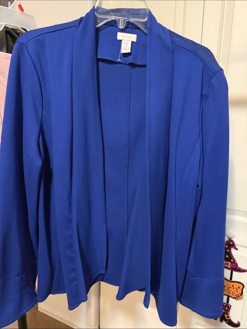 Chico's Royal Blue Open Front Blazer